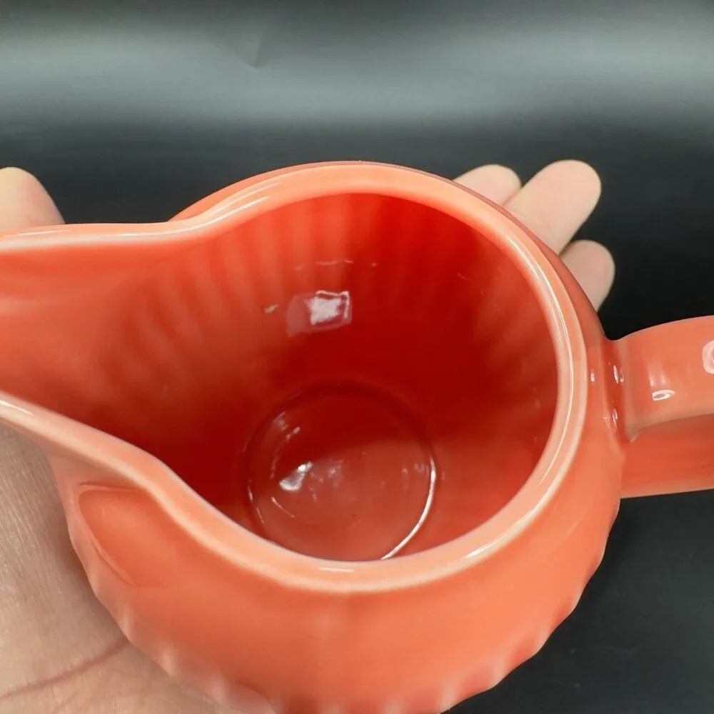 Royal‎ Doulton Symphony Porcelain Small Pitcher Creamer Jug Flaming Orange Glaze